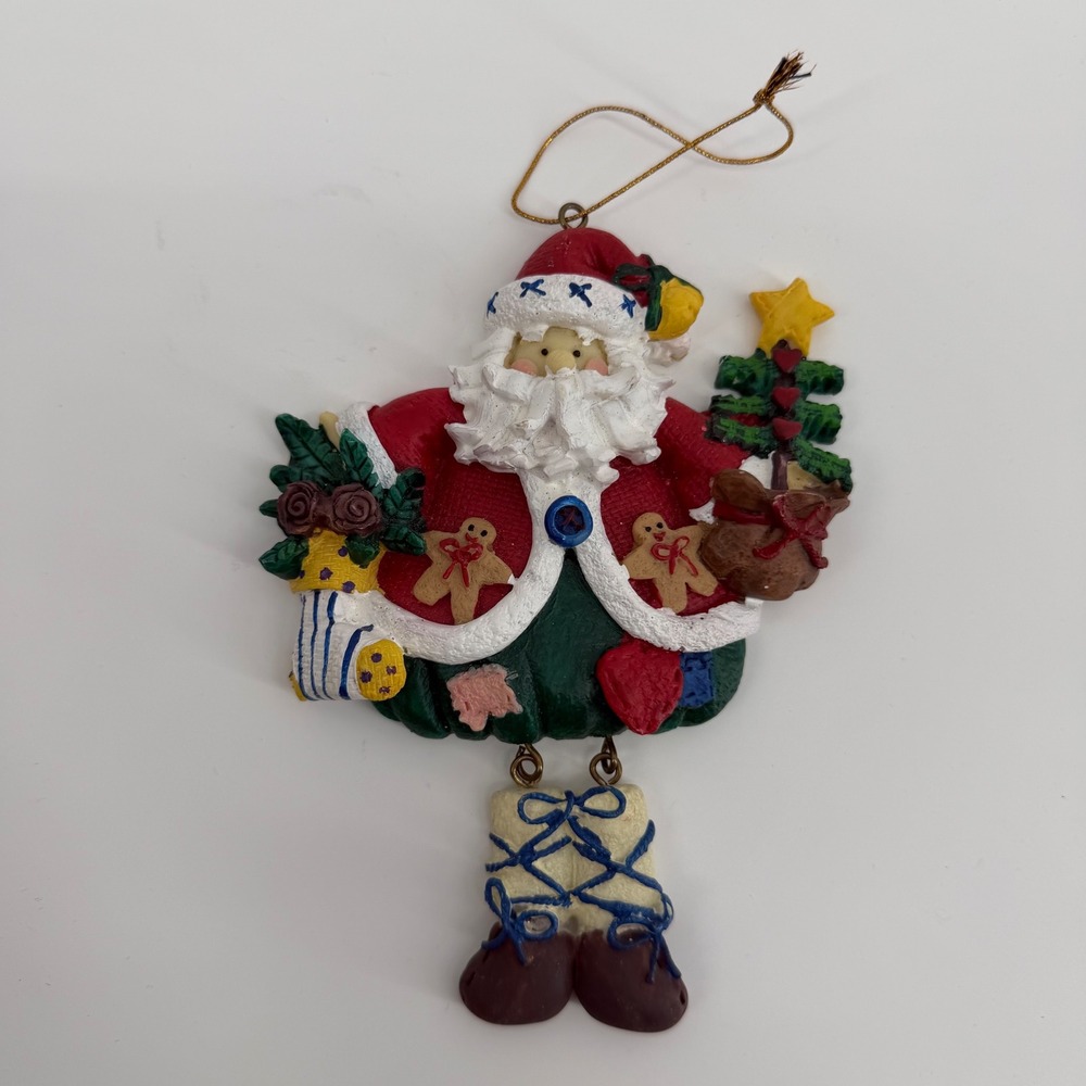 Rock-A-Bye Mac Ben 2001 Santa Claus Christmas Ornament Gingerbread Tree